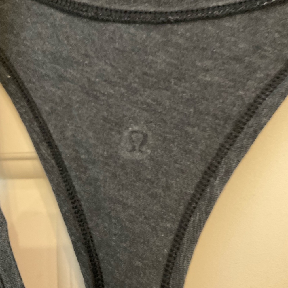 LuLuLemon Athletic Racer Tank, Charcoal, lightweight, Good Condition, Sz S - Picture 3 of 11
